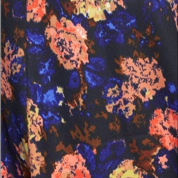 ASTR Neon Floral A-Line Midi Skirt - Picture 3 of 4